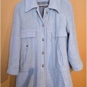 Vintage 70's Forecaster Beige Wool Peacoat, Size Medium